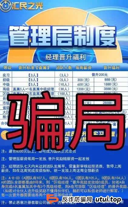 高度警惕【汇民之光】跟单类资金盘骗局，目前已经开始大量单割，即将崩盘跑路！