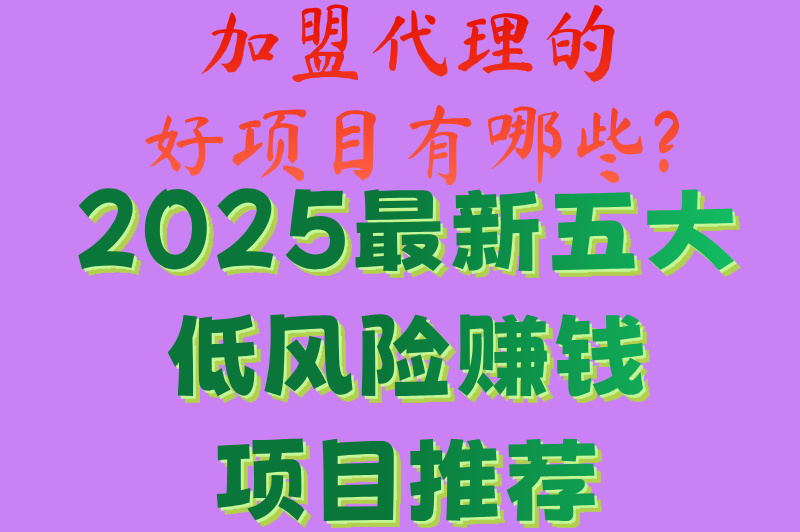 加盟代理的好项目有哪些?2025最新五大低风险赚米项目推荐 加盟代理的好项目有哪些?2025最新五大低风险赚米项目推荐