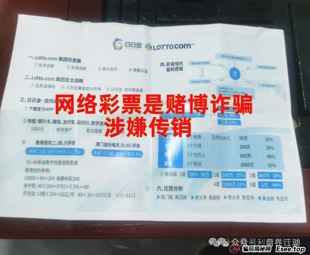 【日日金信托彩】彩票类资金盘骗局，高度预警，看见一定要远离！