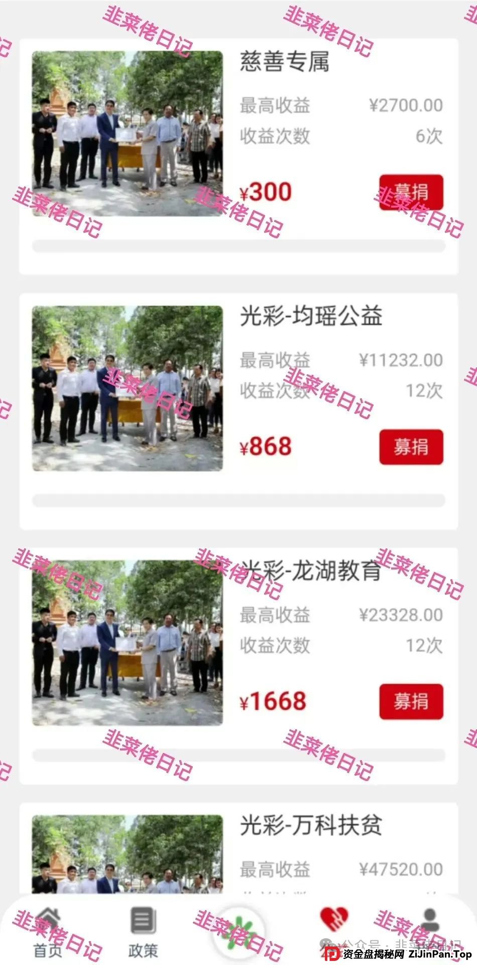 曝光：最新资金盘项目骗局，中国光彩事业分红盘，随时可能卷钱跑路