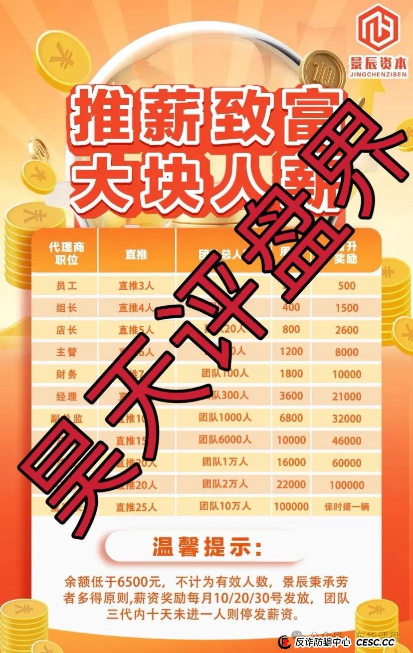 【景辰资本】跟单类资金盘骗局，操盘手多次开盘诈骗，绝对的一轮圈韭菜盘，看见一定要远离！