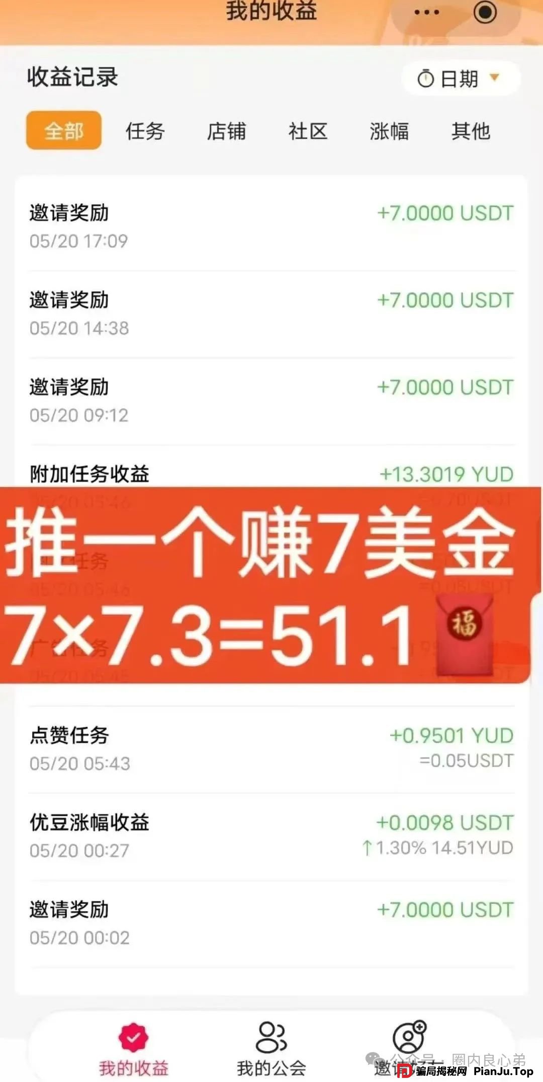 预警 | 优哩哩资金盘骗局，高回报后的庞氏陷阱，不要去填坑当炮灰。
