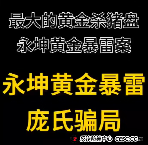 2025最大黄金杀猪盘——永坤黄金暴雷！数万人50亿血汗钱人间蒸发