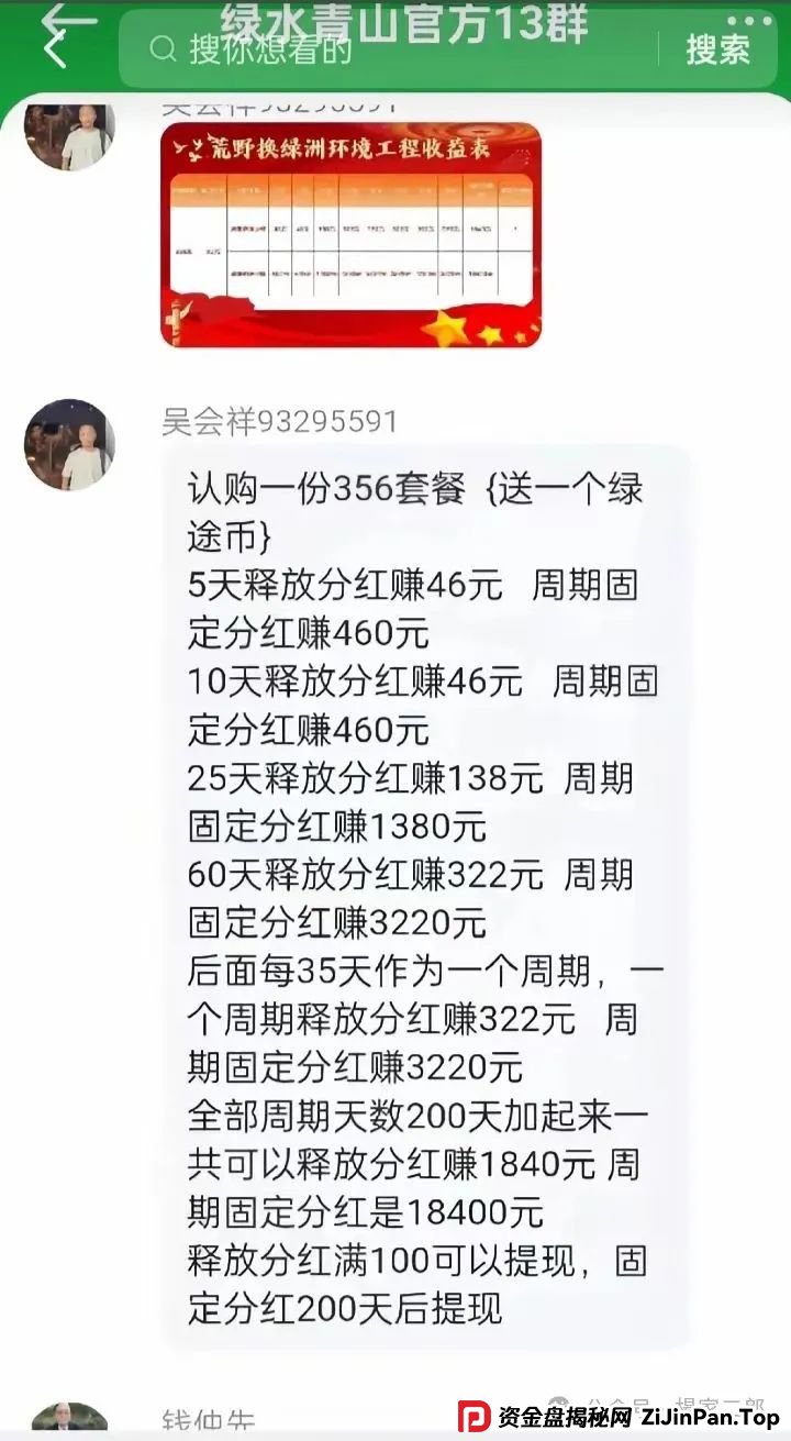 今日曝光打着＂碳达峰、碳中和＂名义的资金盘骗局＂绿途app＂