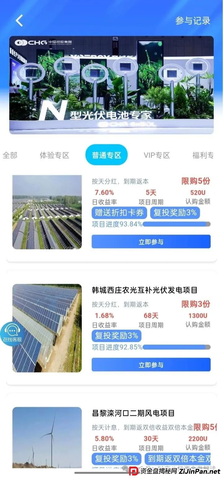 7月3日最新资金盘项目骗局曝光，中环新能源CHG，云誉证券（链通云），福和优选，先锋领航俱乐部，阿里数农随时可能卷钱跑路！