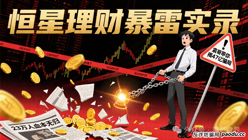 【恒星理财暴雷实录】震哥带你47亿骗局的老底,23万人血本无归 【恒星理财暴雷实录】震哥带你47亿骗局的老底,23万人血本无归