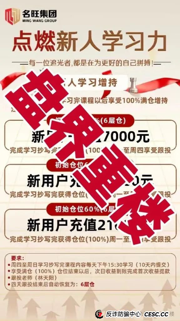 名旺集团(晨星投资)股票跟单类资金盘骗局,开始大量单割会员,即将崩盘跑路!