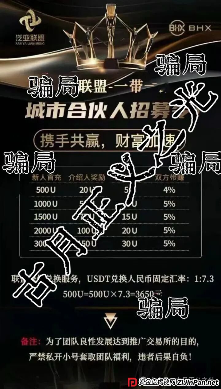 BHX交易所（泛亚联盟）合约带单类资金盘骗局，年化500%的收益骗局？近期大量举报反诈文章，即将崩盘跑路…