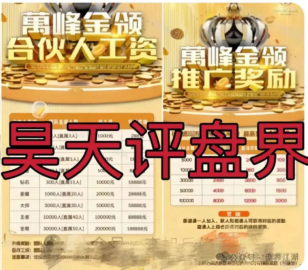 预警：万峰金领跟单类资金盘骗局，已经大量单割团队，即将崩盘跑路